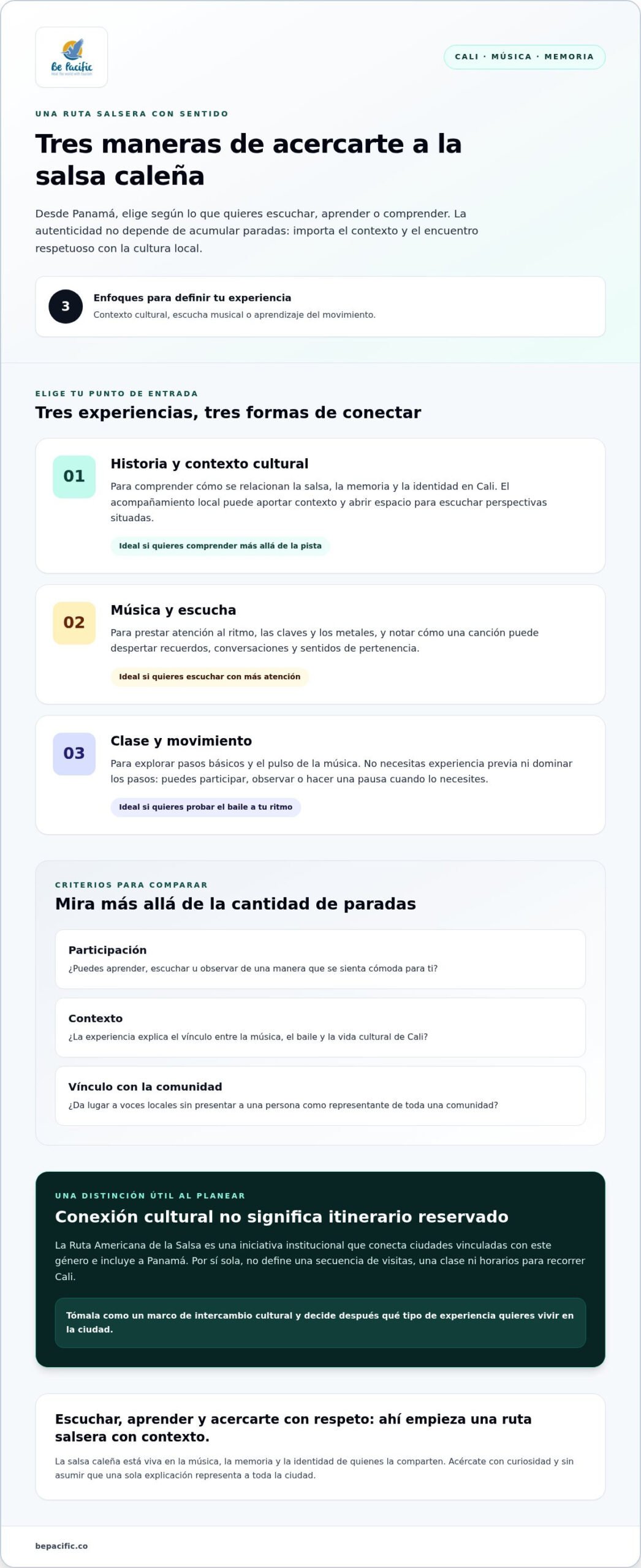 Ruta de la salsa auténtica en Cali desde Panamá: guía para elegir tu experiencia